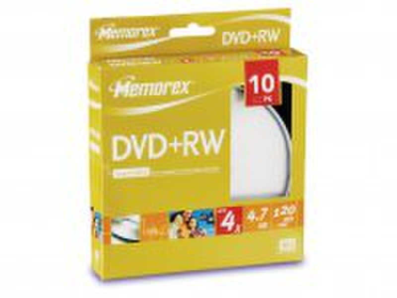 Memorex DVD+RW 4.7Gb 4x (10) 4.7GB DVD+RW 10pc(s)