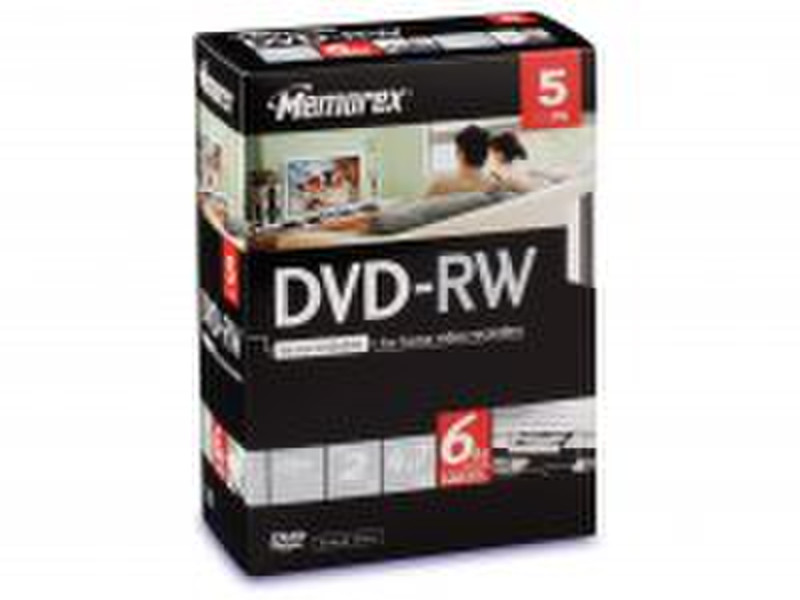 Memorex DVD-RW 4.7Gb 2x (5) 4.7GB DVD-RW 5pc(s)