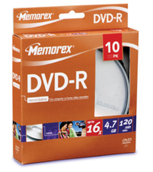 Memorex 16x DVD-R 4.7GB 10 Pack Spindle