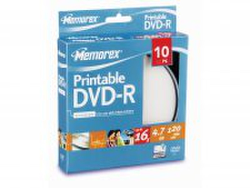 Memorex DVD-R Printable 4.7Gb 16x (10) 4.7GB DVD-R 10Stück(e)