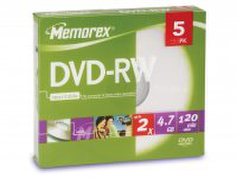 Memorex DVD-RW 4.7Gb 2x (5) 4.7ГБ DVD-RW 5шт