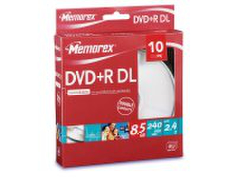 Memorex DVD+R DL 8.5Gb 2.4x (10) 8.5GB DVD+R DL 10pc(s)