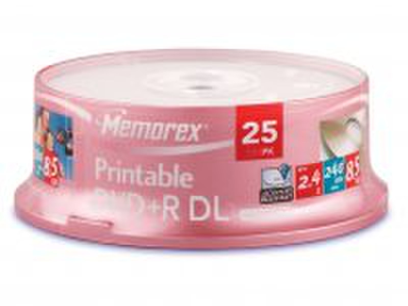 Memorex DVD+R DL 8.5Gb 2.4x (25) 8.5GB DVD+R DL 25pc(s)