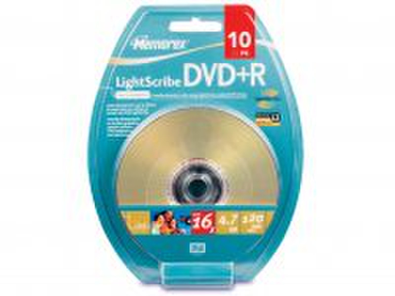 Memorex DVD+R LightScribe 4.7Gb 16x (10) 4.7ГБ DVD+R 10шт