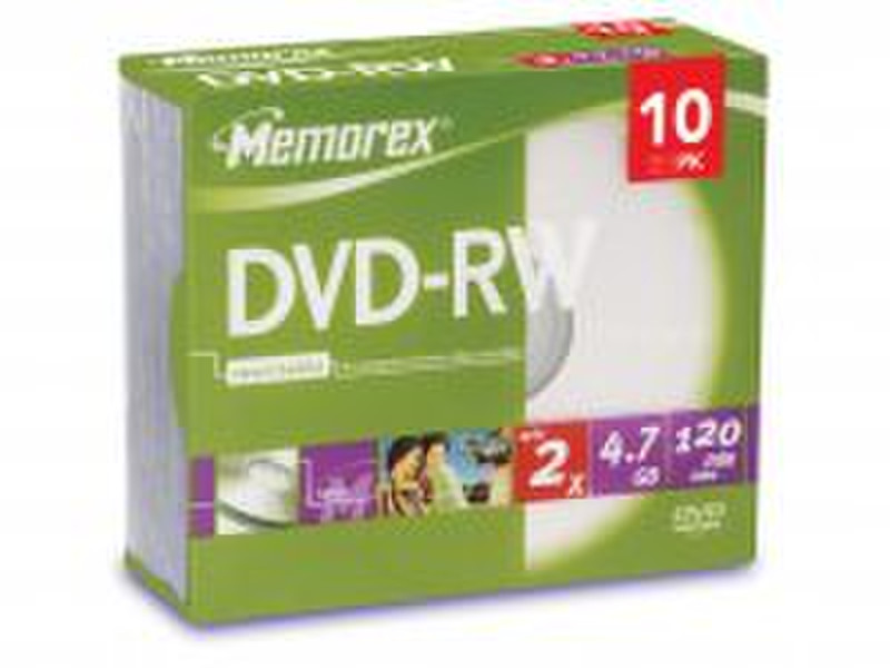 Memorex DVD-RW 4.7Gb 2x (10) 4.7GB DVD-RW 10pc(s)