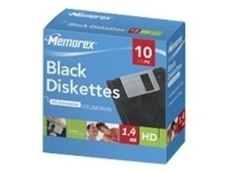 Memorex 3.5" HD Disks black 10 Pack in paper box