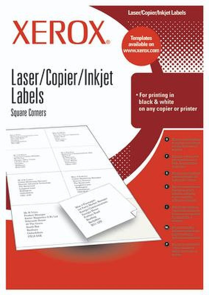 Xerox Labels 210 x 148.5 mm A4 100 sheets Белый 200шт самоклеящийся ярлык