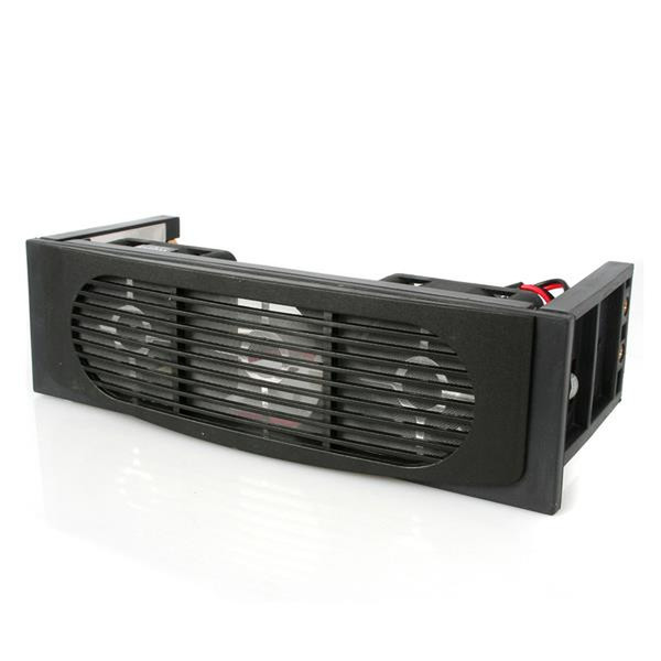 StarTech.com 5,25-Zoll Frontblenden Festplattenkühler mit Doppellüfter und Einbaurahmen