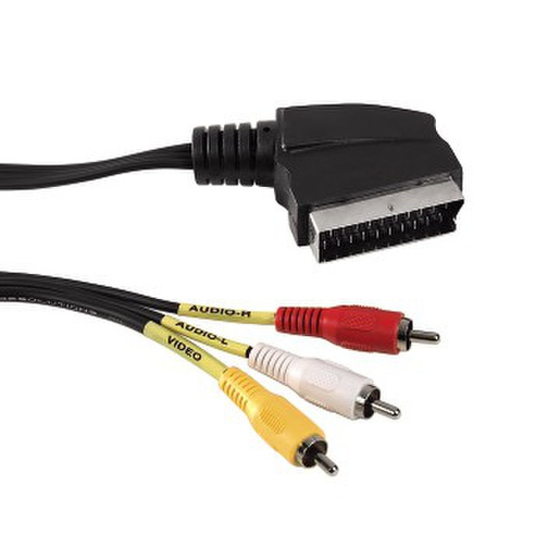 Hama 75042351 2m RCA SCART (21-pin) Mehrfarben Videokabel-Adapter