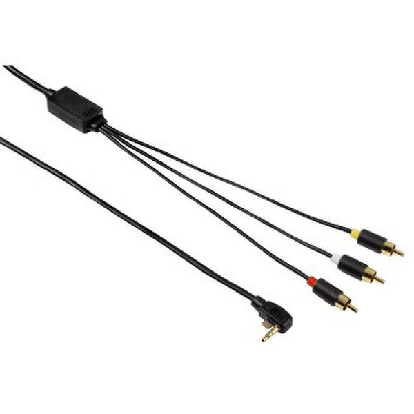 Hama 75052055 2.5m RCA Schwarz Videokabel-Adapter