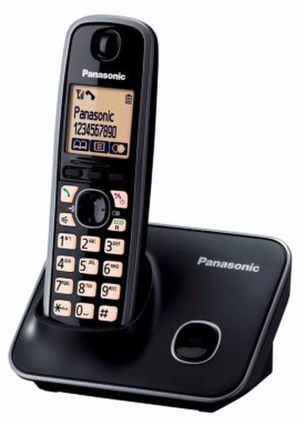 Panasonic KX-TG6611 DECT Anrufer-Identifikation Schwarz