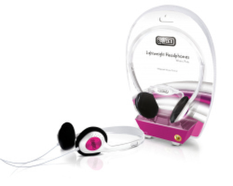 Sweex Lightweight Headphones White/Pink