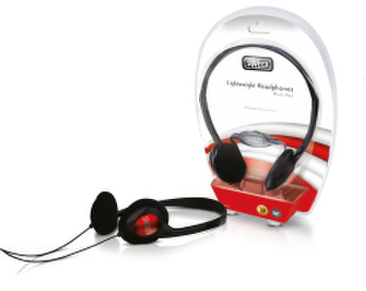 Sweex Lightweight Headphones Black/Red