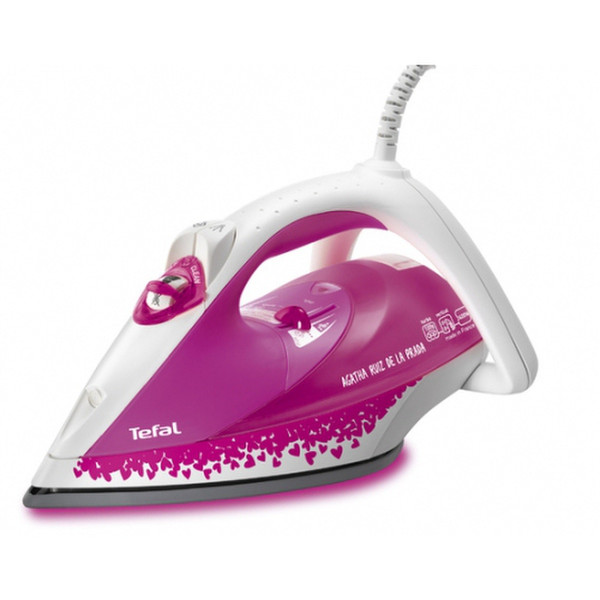 Tefal FV 5195 Dry & Steam iron 2400Вт Розовый, Белый утюг