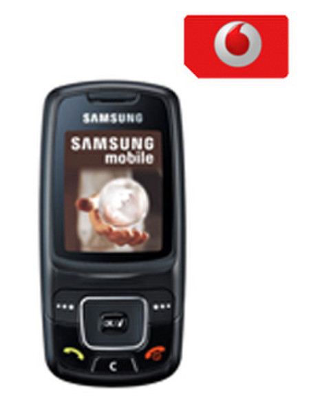 Vodafone Prepay Packet Samsung C300 Black 1.77Zoll 94g Schwarz
