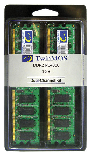 Twinmos Dual-Channel PC3200 / DDR400, 2 x 512MB 1GB DDR 400MHz memory module