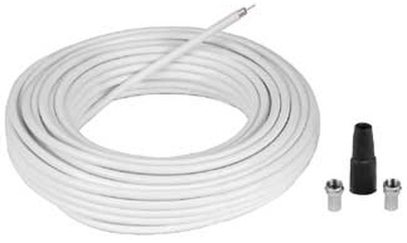 Hama 00056606 10m F F White coaxial cable