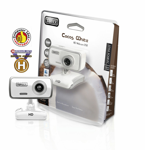 Sweex HD Webcam Cocos White USB