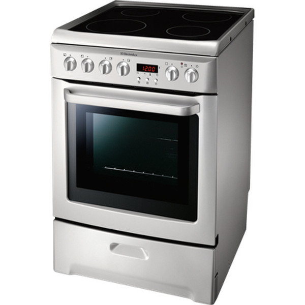 Electrolux EKC605302S Freestanding Ceramic A Silver cooker