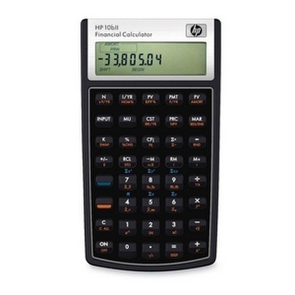 HP 10bII Financial Calculator Pocket Financial calculator Черный, Белый