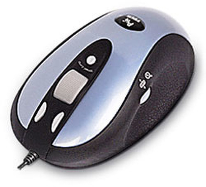 A4Tech X6-90D USB+PS/2 Оптический Для обеих рук Черный, Cеребряный компьютерная мышь
