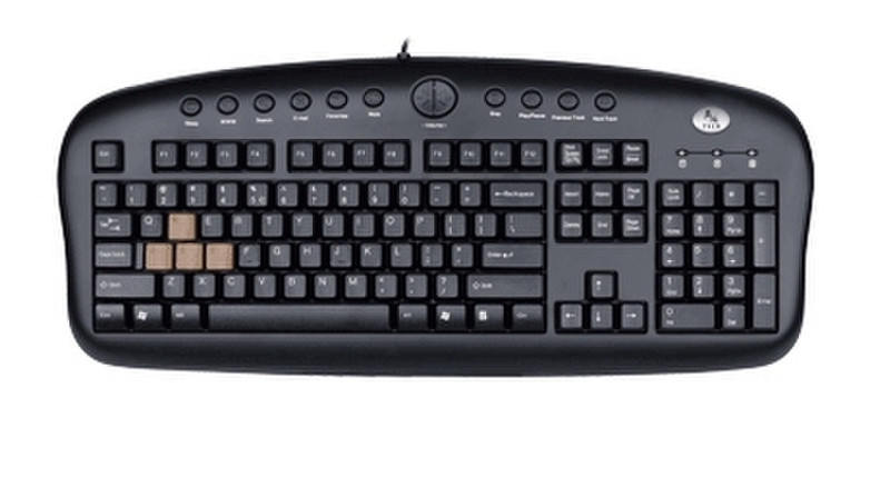 A4Tech Game Master Keyboard PS/2 Black keyboard