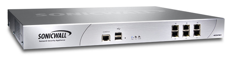 DELL SonicWALL NSA 4500 + 1 Yr Support 8x5 1U 2750Мбит/с аппаратный брандмауэр