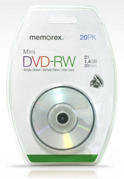 Memorex DVD-RW 1.4GB, 20pk 1.4ГБ DVD-RW 20шт