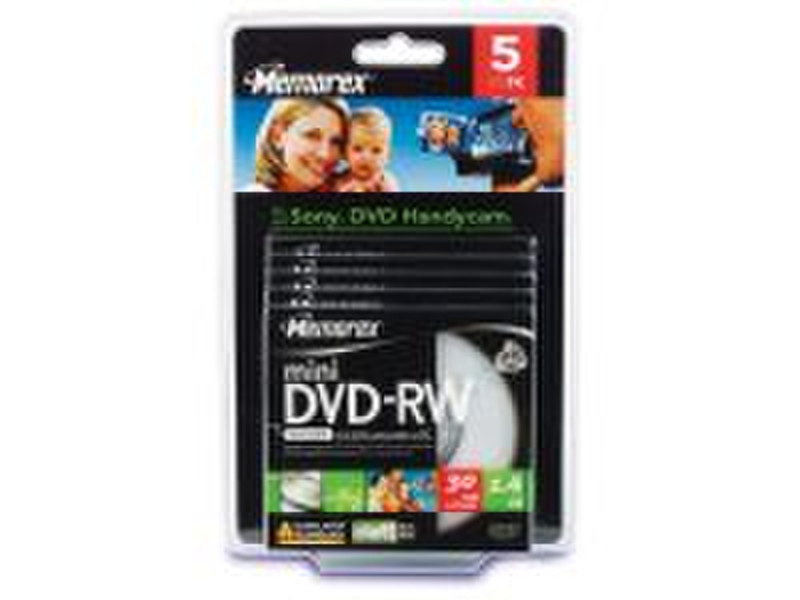 Memorex DVD-RW mini 1.4Gb 2x (5) 1.4GB DVD-RW 5Stück(e)