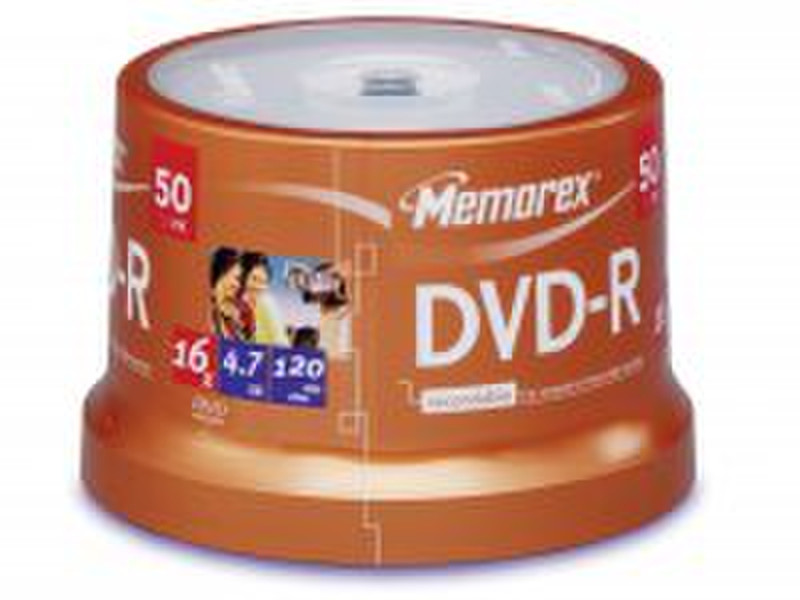 Memorex DVD-R 4.7Gb 16x spindel 4.7GB DVD-R 50pc(s)