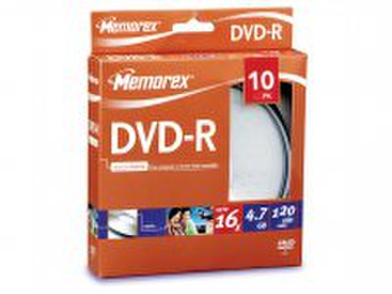 Memorex DVD-R 4.7Gb 16x spindel 4.7GB DVD-R 10Stück(e)