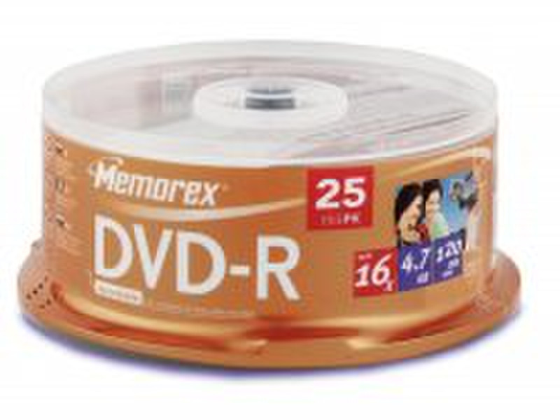 Memorex DVD-R 4.7Gb 16x spindle 4.7ГБ DVD-R 25шт