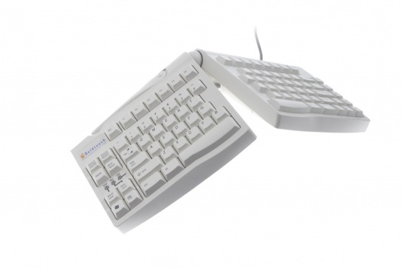 BakkerElkhuizen Goldtouch Adjustable USB+PS/2 QWERTY Английский Белый клавиатура