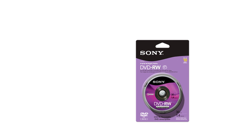 Sony DVD-RW 10 Pack 1.4GB DVD-RW 10Stück(e)