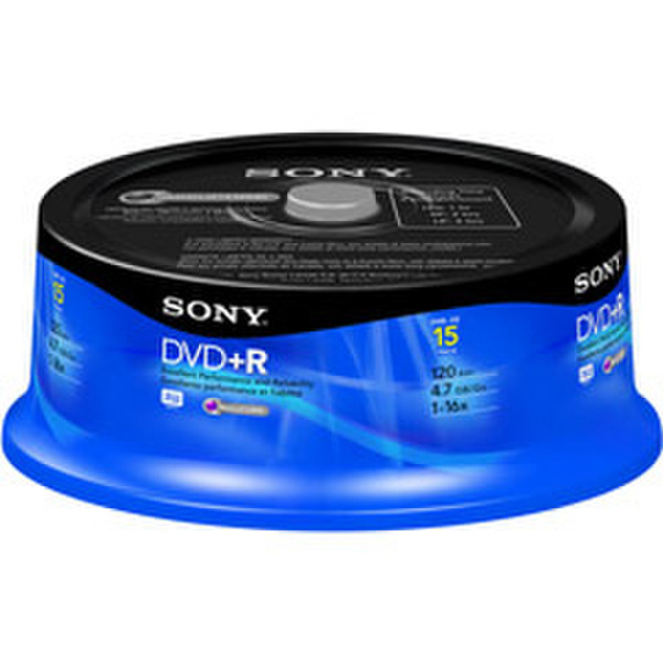 Sony 15DPR47RS4 4.7ГБ DVD+R 15шт чистый DVD