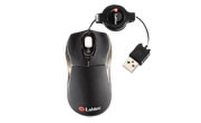 Labtec Mini Optical Glow Mouse USB Оптический Черный компьютерная мышь