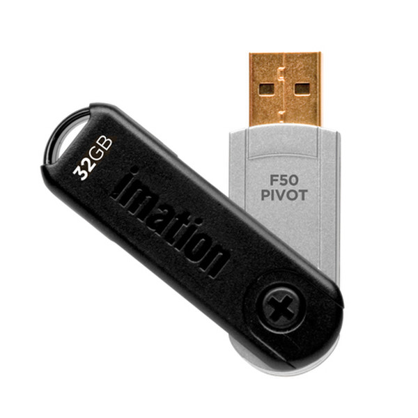 Imation Defender F50 32ГБ USB 2.0 Черный, Серый USB флеш накопитель