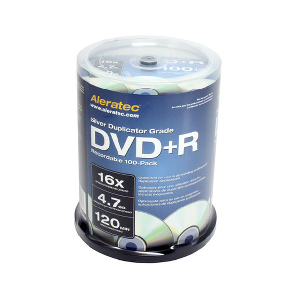 Aleratec 300118 4.7ГБ DVD+R 100шт чистый DVD