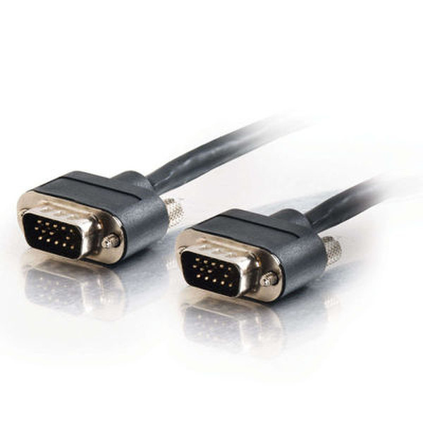 C2G 15ft CMG-Rated HD15 SXGA M/M Monitor/Projector Cable With Rounded Low Profile Connectors 4.57m VGA (D-Sub) VGA (D-Sub) Schwarz