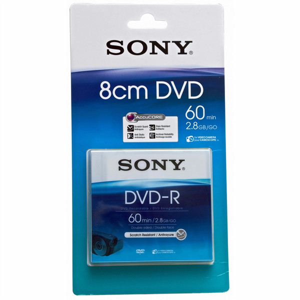 Sony 3DMR60A-BT 2.8GB DVD-R 3pc(s) blank DVD