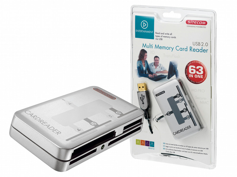 Sitecom USB 2.0 Multi Memory Card Reader USB 2.0 card reader