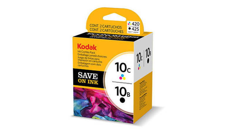 Kodak 10B + 10C Combo Black,Cyan,Magenta,Yellow ink cartridge