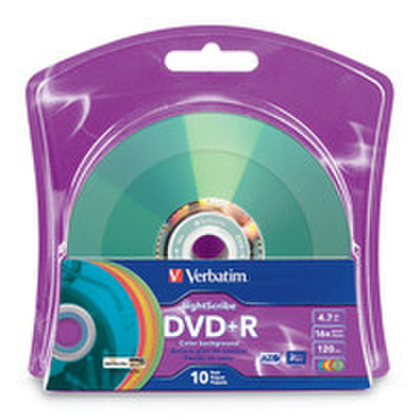 Verbatim Color LightScribe 4.7ГБ DVD+R 10шт