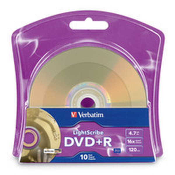 Verbatim LightScribe 4.7ГБ DVD+R 10шт