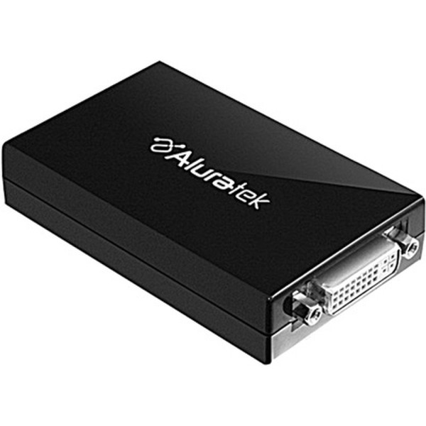 Aluratek AUD200F USB 2.0 DVI Schwarz Kabelschnittstellen-/adapter