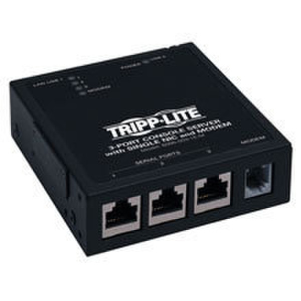 Tripp Lite 3-Port IP Serial Console/Terminal Server Built-in Modem for Out-of-Band Access