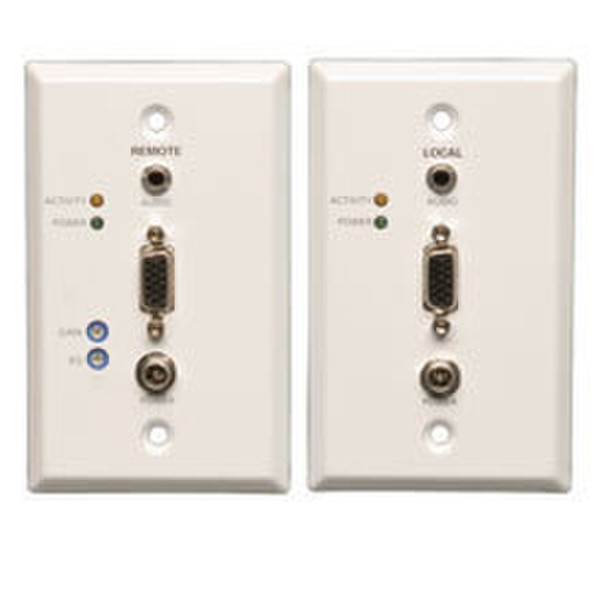 Tripp Lite B130-101A-WP-1 AV transmitter & receiver White AV extender