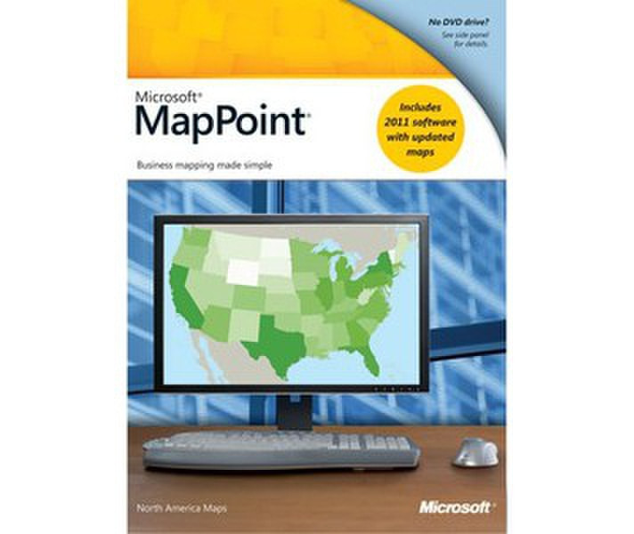 Microsoft MapPoint North America 2011, x32, WIN, DVD, EDU, 1u