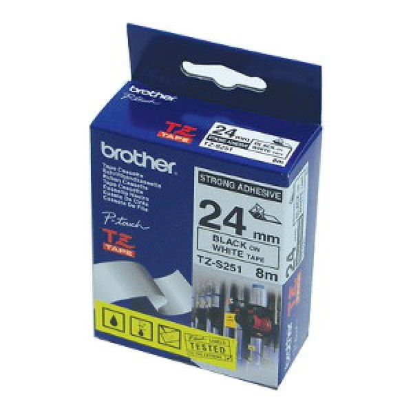 Brother Strong Adhesive Gloss Laminated Tape label-making tape