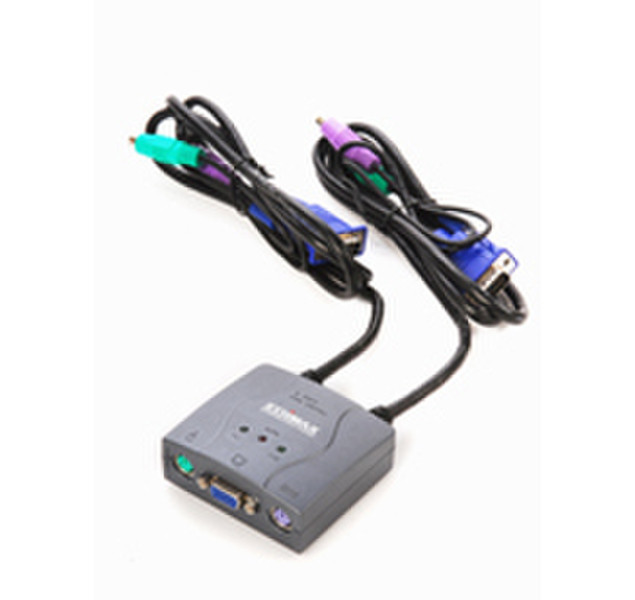 Edimax EK-PA2C Mini KVM Switch Tastatur/Video/Maus (KVM)-Switch